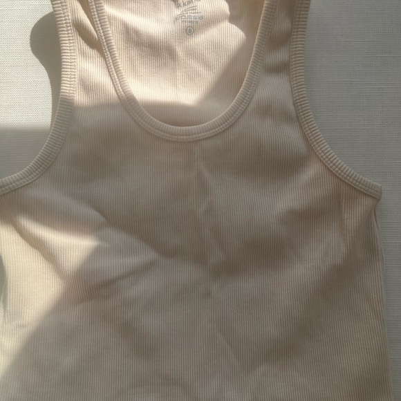 Cream Ribbed Tank Top - Picture 1 of 3